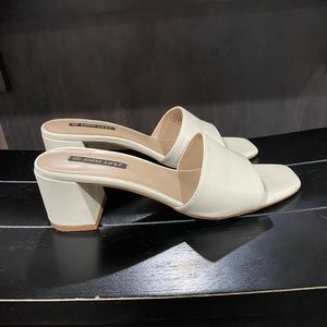 White sandals. Worn once. Size 6.5.
